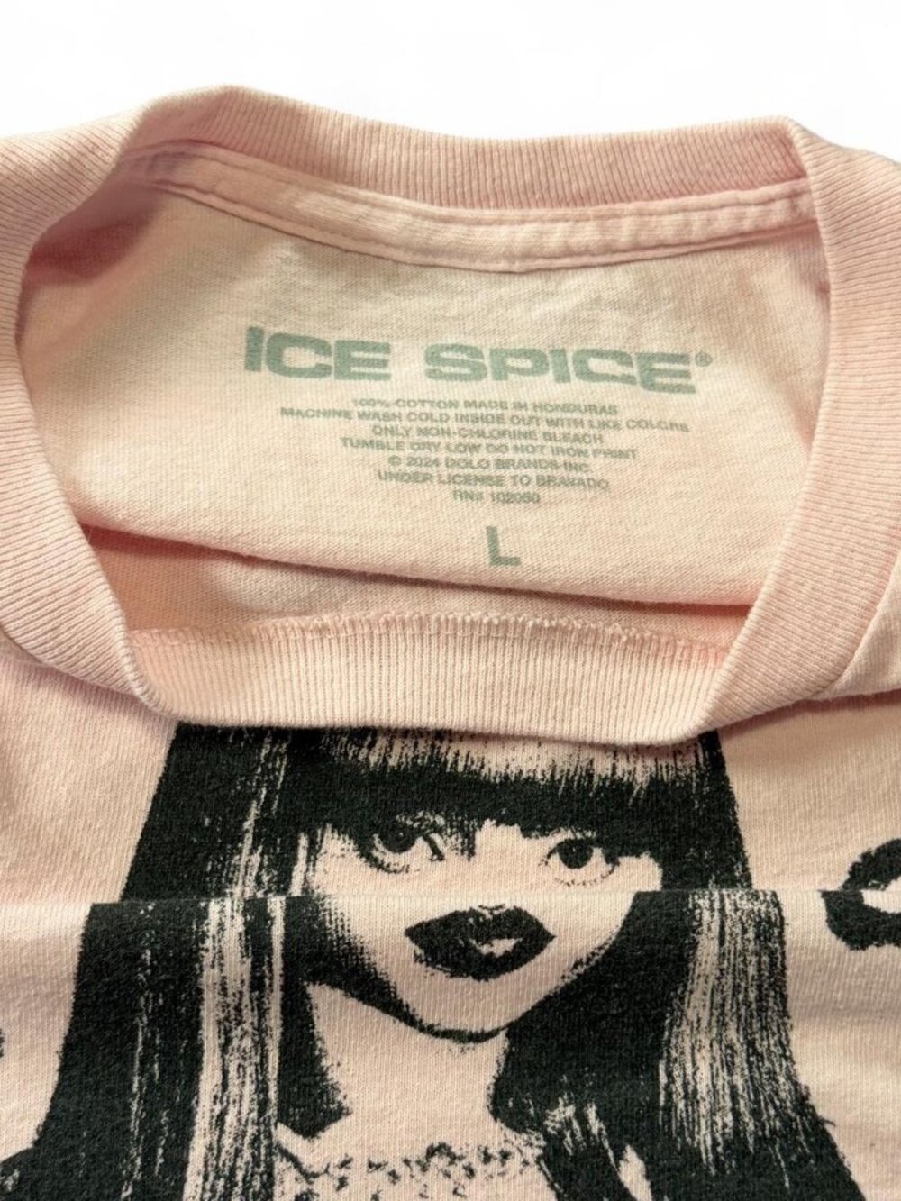 Ice Spice Y2K Tour 2024 Pink Double Sided Concert Tee L